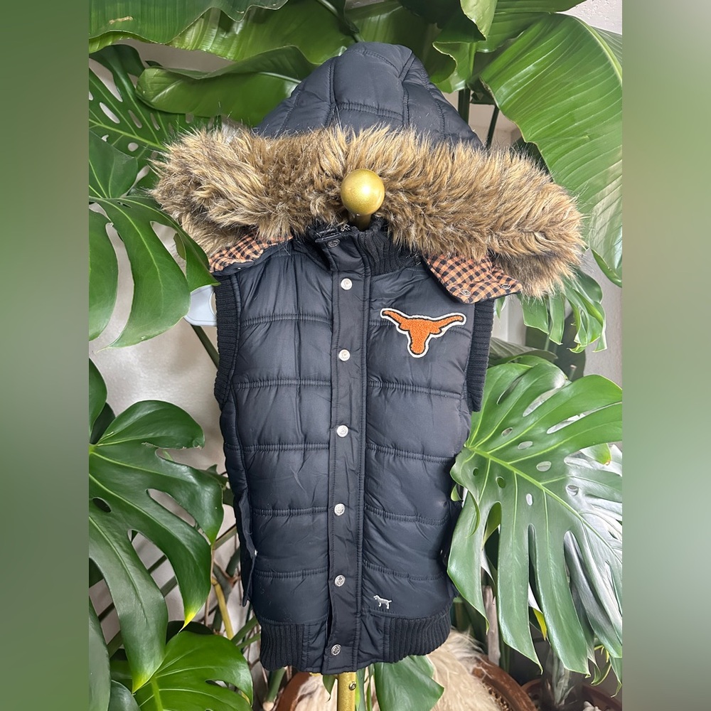 Victoria’s Secret PINK Collegiate Collection Puffer Vest – Texas Longhorns (XS)